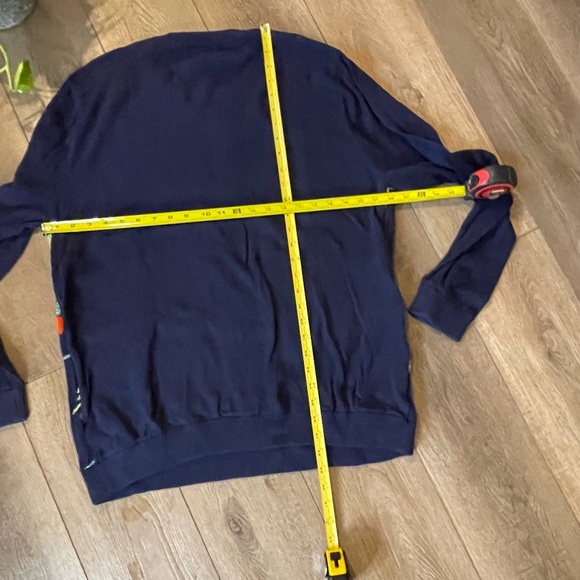 EUC Ugly/Festive Christmas Sweater Ornaments Navy -XL - Picture 6 of 9